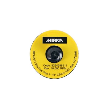 Mirka soft MIRKA Stick-Teller Ø 32 mm Quick Lock-Gewinde, für Schleifblüten-Exzenter ROS150NV Stick ungelocht (10Stk)